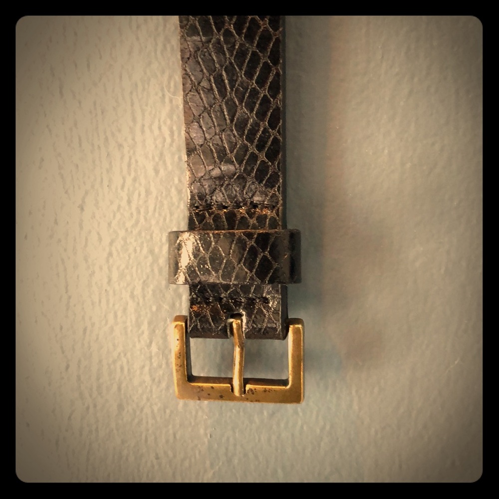 Black J Crew skinny belt